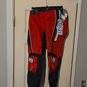 Red & Black Kids Motocross Jogger Pants